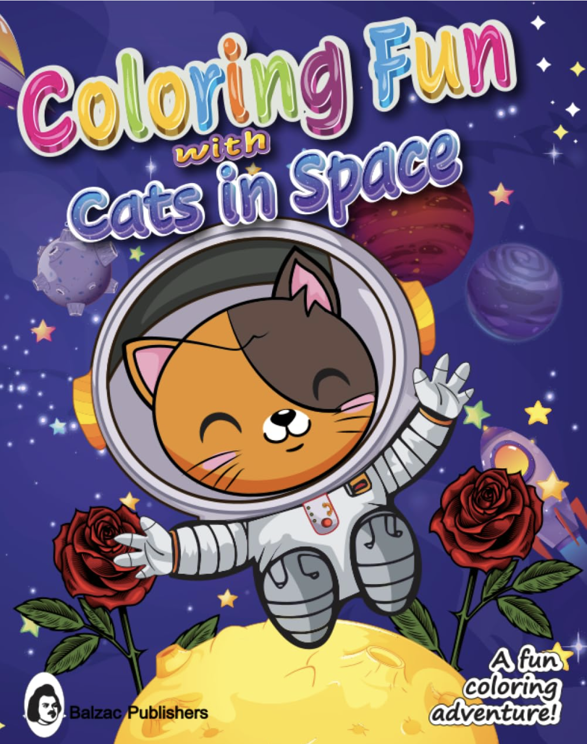 Coloring Fun with Cats in Space — Buchcover