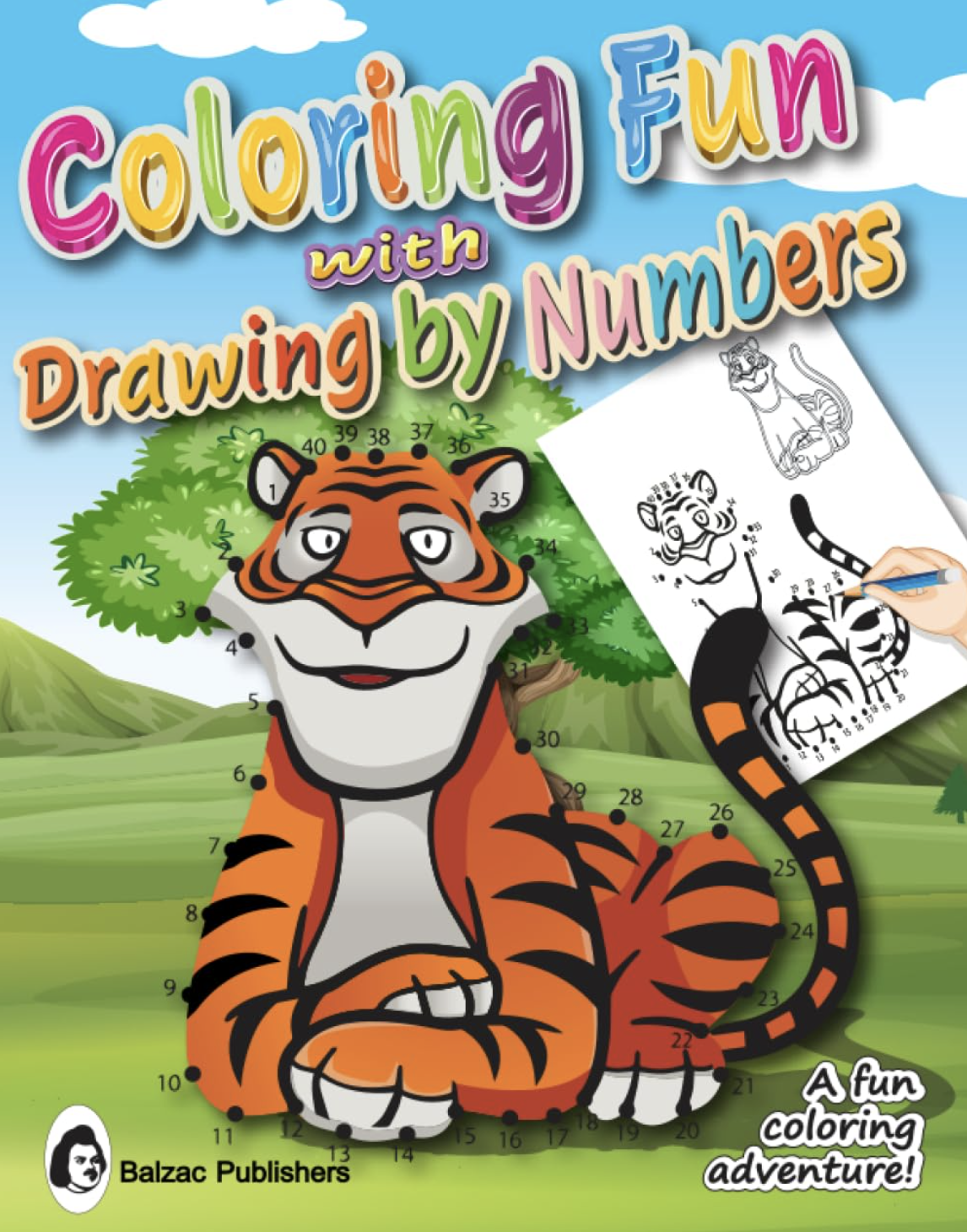 Coloring Fun with Drawing by Numbers — Buchcover