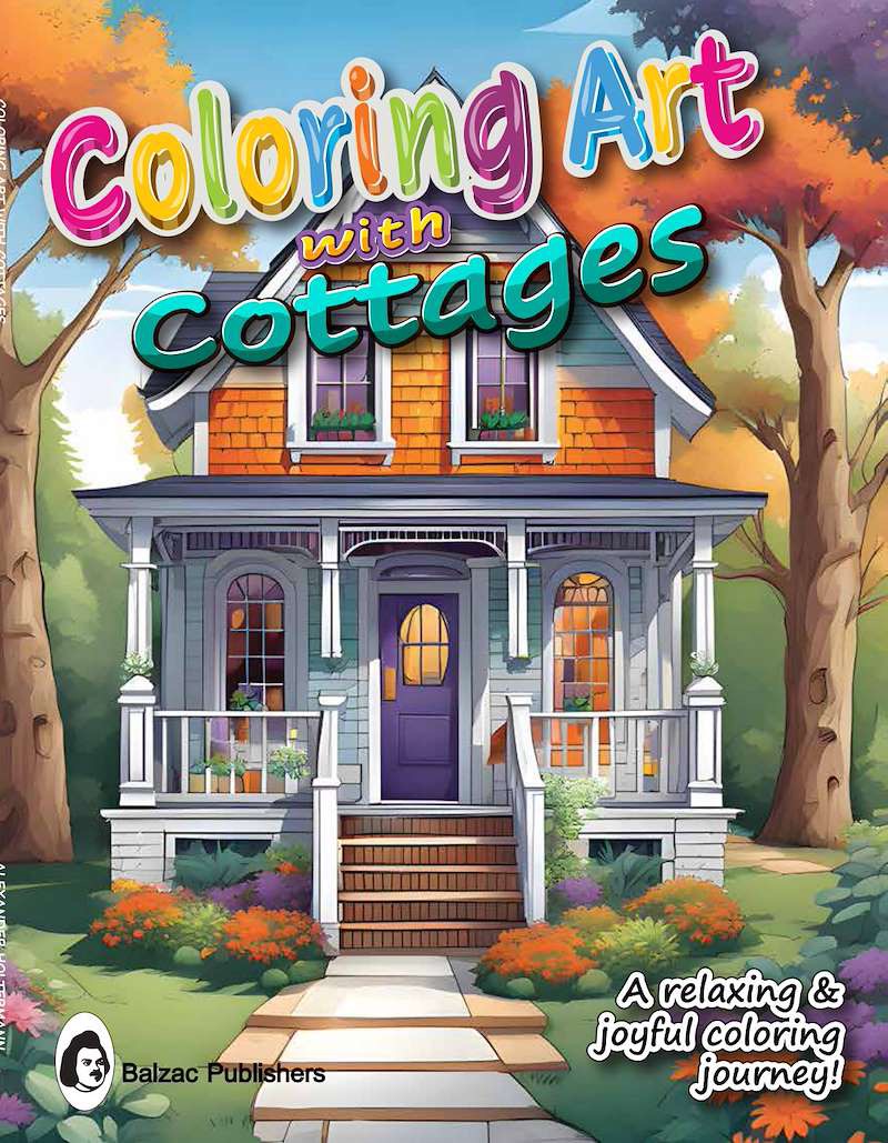 Coloring Art with Cottages — Buchcover