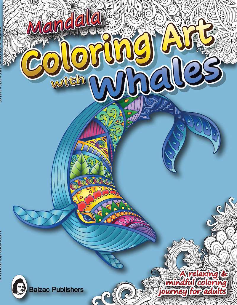 Mandala Coloring Art with Whales — Book cover
