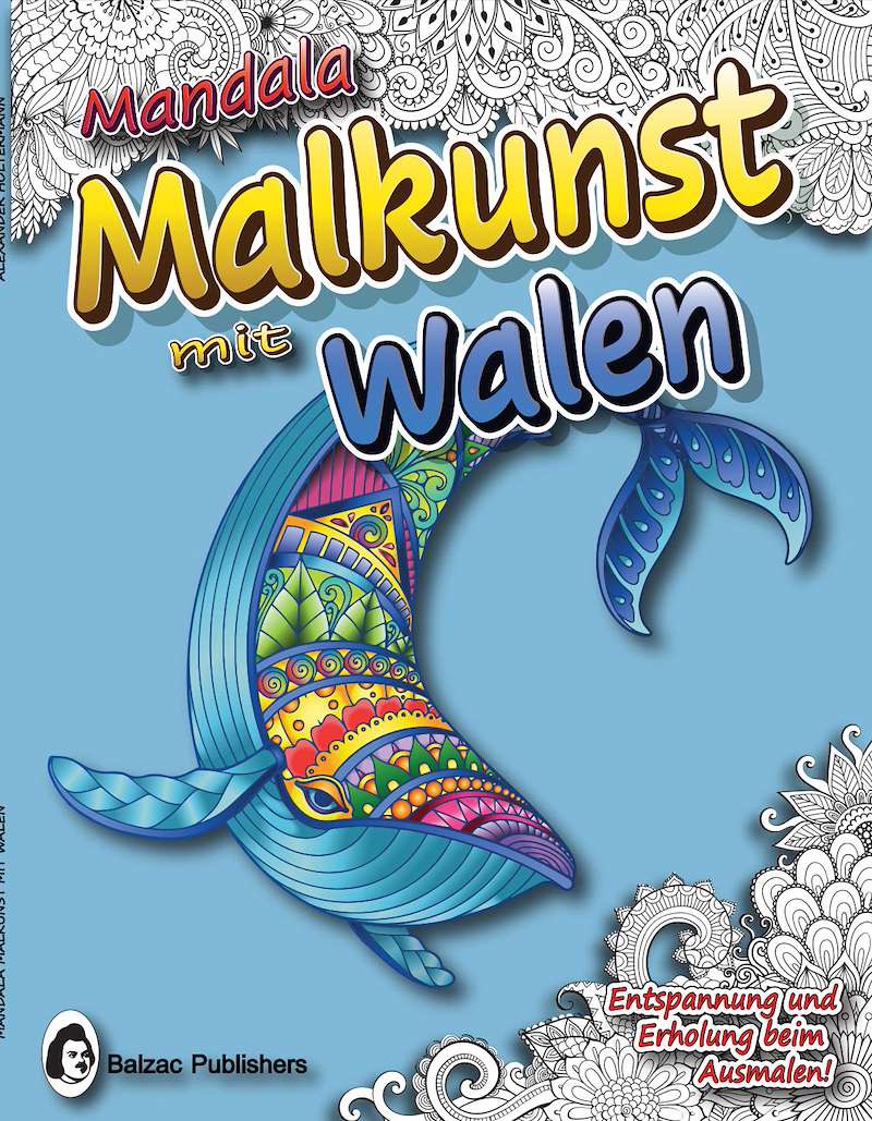 Mandala-Malkunst mit Walen — Buchcover