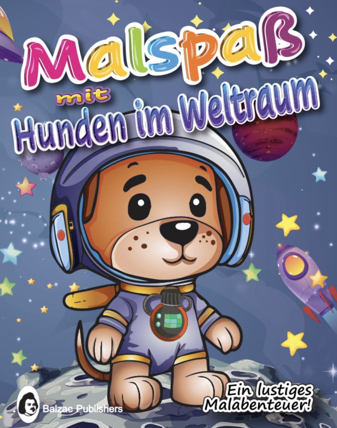 Malspaß mit Hunden im Weltraum — Buchcover