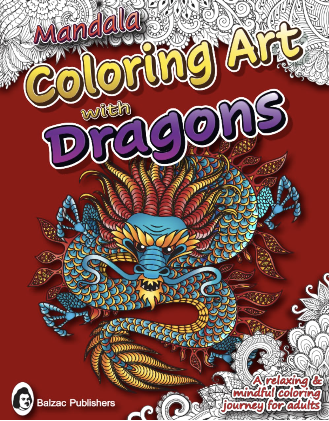 Mandala Coloring Art with Dragons — Buchcover