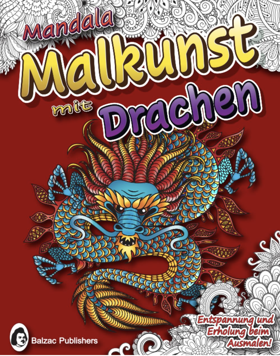 Mandala-Malkunst mit Drachen — Buchcover