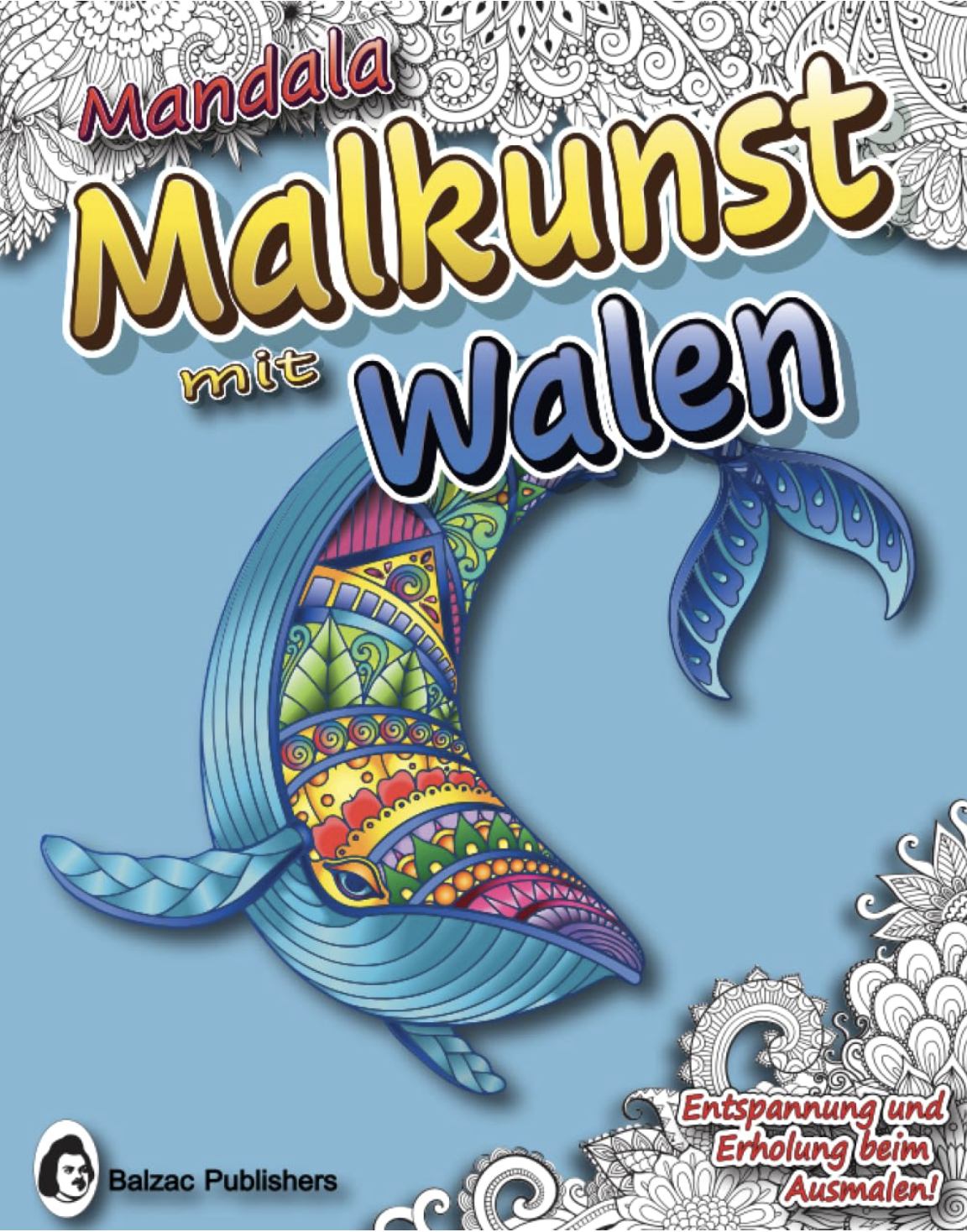 Mandala-Malkunst mit Walen — Buchcover